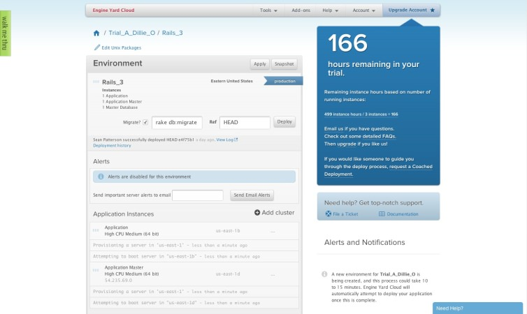 screenshot of Engine Yard